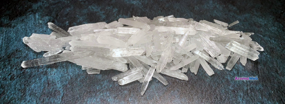 Menthol Crystals from Cornmint Essential Oil