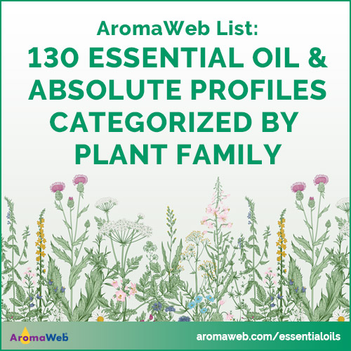 List of 130 Essential Oil Profiles (Monographs) Categorized by Plant Family