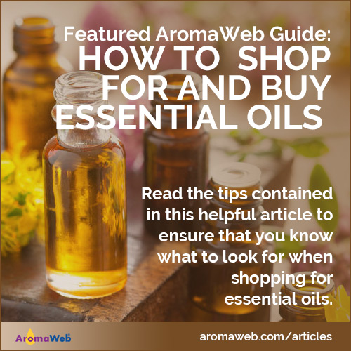 Photo of several bottles of essential oils alongside text that says How to Shop for and Buy Essential Oils