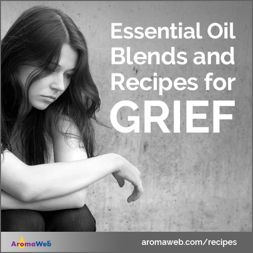 Photo of a grieving woman with text that says Recipes to Help Cope with Grief